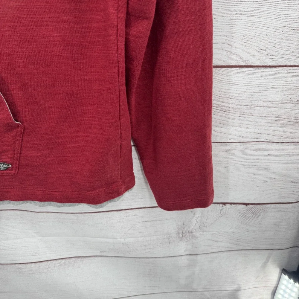 True Religion Hoodie Pullover Henley Kangaroo Pocket‎ Red Casual Size 3XL